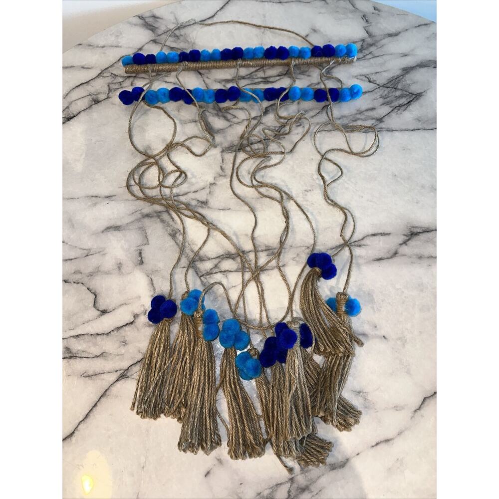 2 Handmade Tassel Rope Wall Hanging Bohemian Decor Boho Tapestry Coastal Cottage
